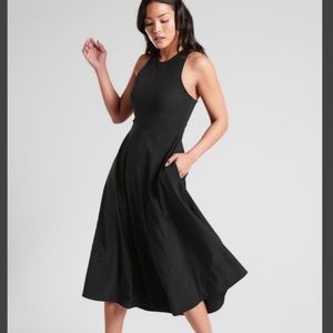 Athleta winona athletic midi dress, black XXS